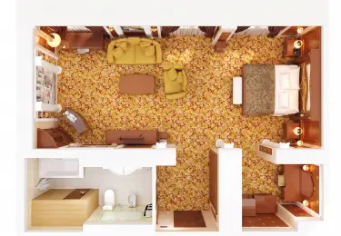 Джуниор Сюит «Престиж» — 63 м² в гостинице «Альфа» Измайлово (м. Партизанская). Фото номера