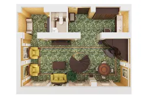 Президентский сюит — 105 м² в гостинице «Альфа» Измайлово (м. Партизанская). Фото номера
