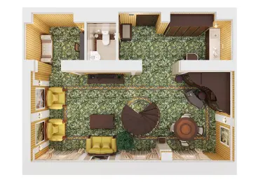Президентский сюит — 105 м² в гостинице «Альфа» Измайлово (м. Партизанская). Фото номера